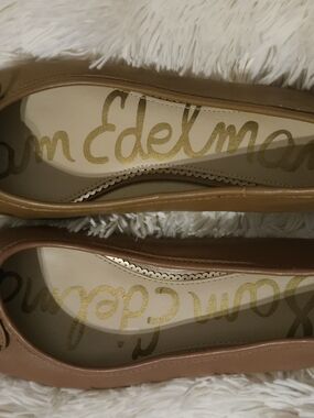 Sam Edelman Women’s Tan Leather Ballet Flats